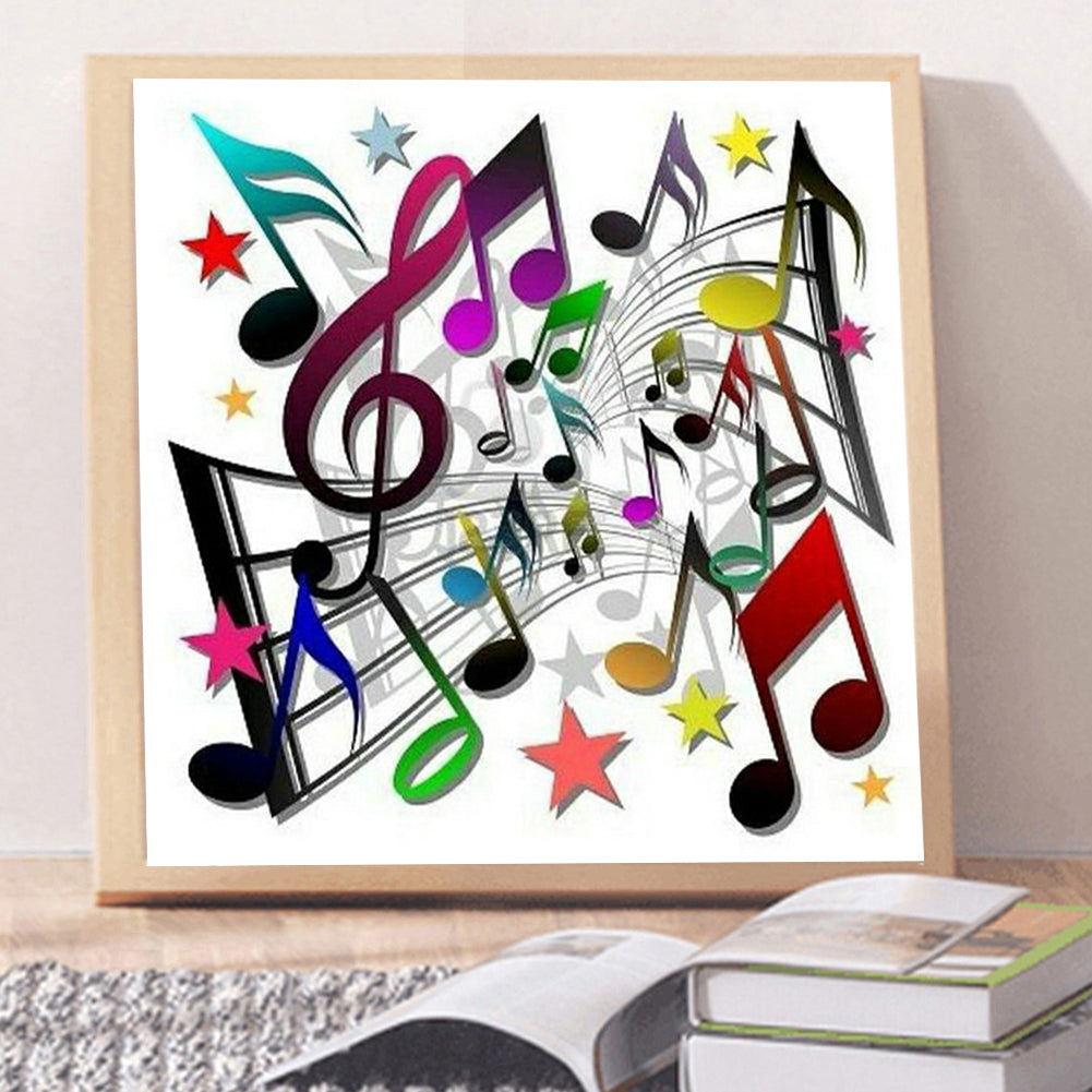 Musical Note 30*30CM(Canvas) Full Round Drill Diamond Painting