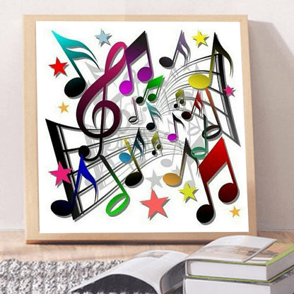 Musical Note 30*30CM(Canvas) Full Round Drill Diamond Painting