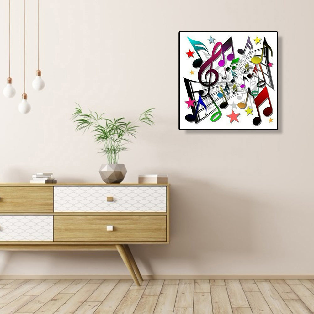 Musical Note 30*30CM(Canvas) Full Round Drill Diamond Painting