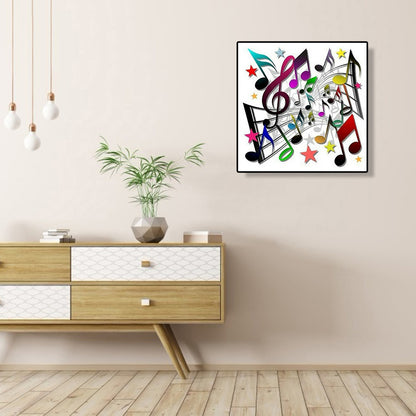 Musical Note 30*30CM(Canvas) Full Round Drill Diamond Painting
