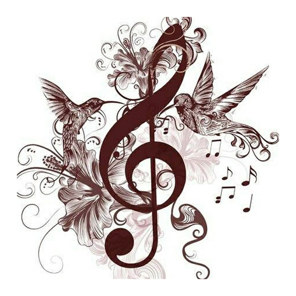Musical Note 30*30CM(Canvas) Full Round Drill Diamond Painting