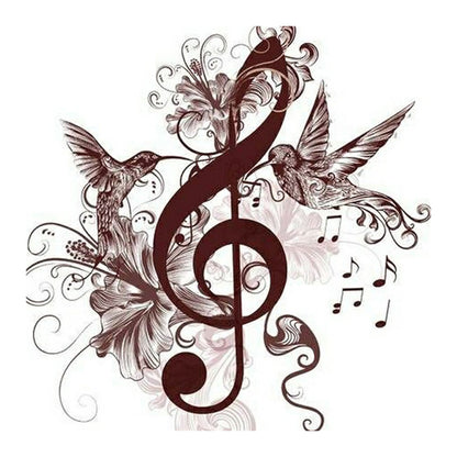 Musical Note 30*30CM(Canvas) Full Round Drill Diamond Painting