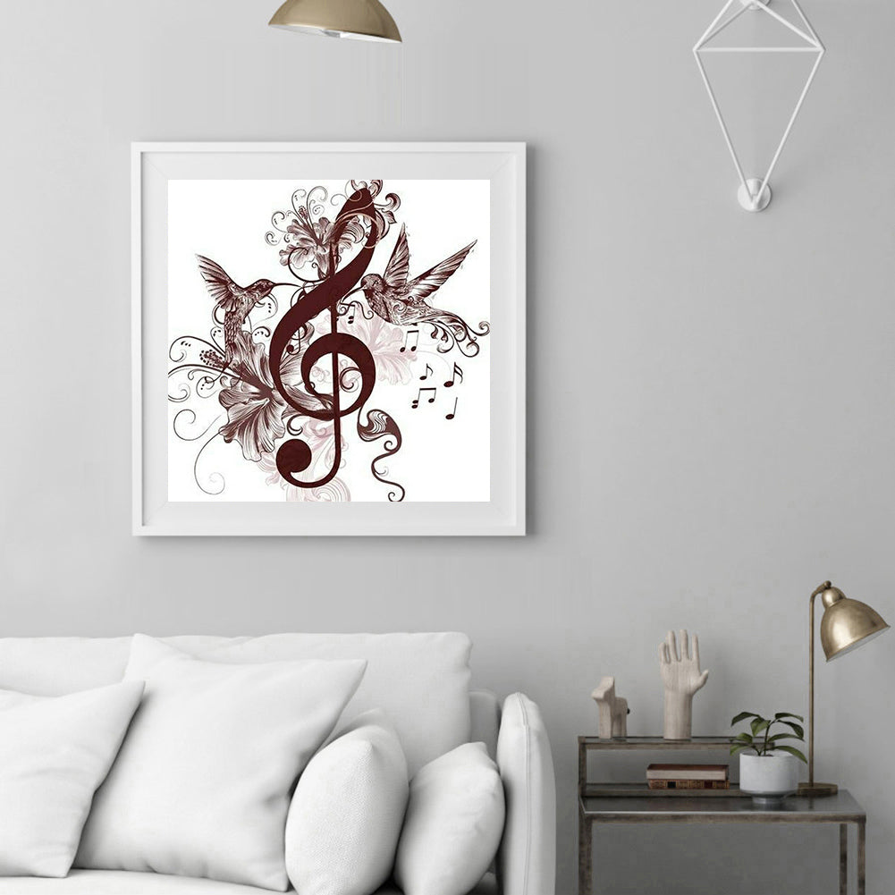 Musical Note 30*30CM(Canvas) Full Round Drill Diamond Painting