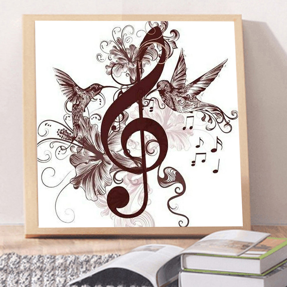 Musical Note 30*30CM(Canvas) Full Round Drill Diamond Painting