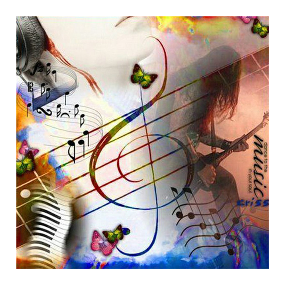 Musical Note 30*30CM(Canvas) Full Round Drill Diamond Painting