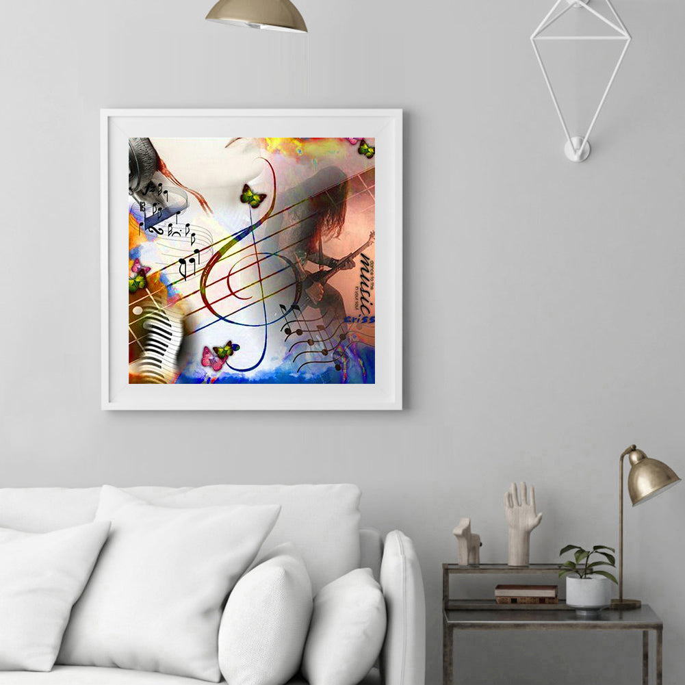 Musical Note 30*30CM(Canvas) Full Round Drill Diamond Painting