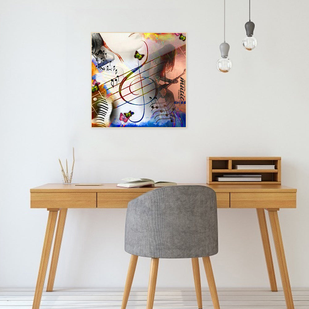 Musical Note 30*30CM(Canvas) Full Round Drill Diamond Painting
