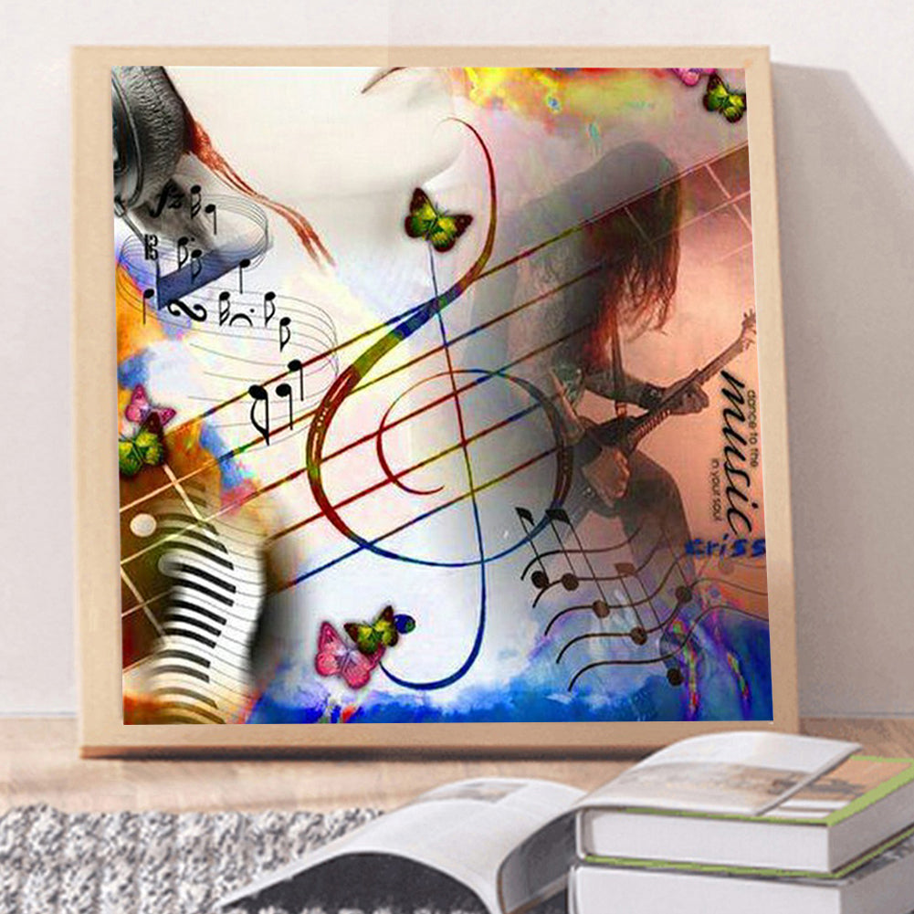 Musical Note 30*30CM(Canvas) Full Round Drill Diamond Painting
