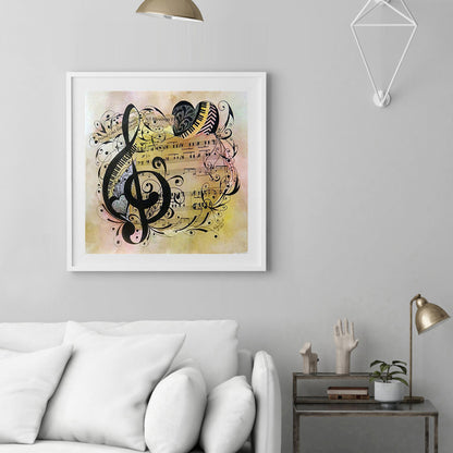 Musical Note 30*30CM(Canvas) Full Round Drill Diamond Painting