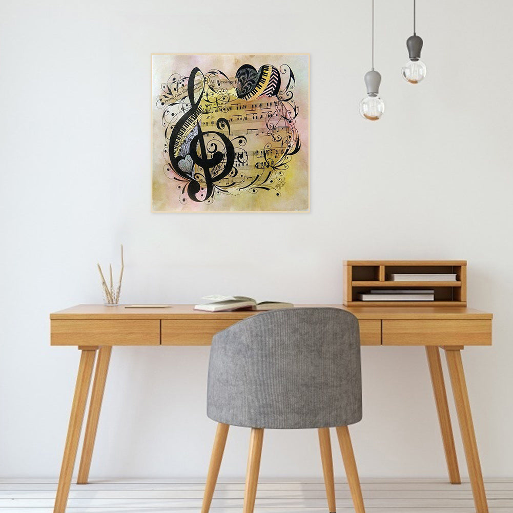 Musical Note 30*30CM(Canvas) Full Round Drill Diamond Painting
