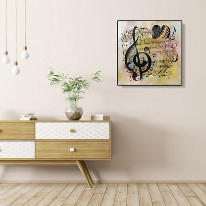 Musical Note 30*30CM(Canvas) Full Round Drill Diamond Painting