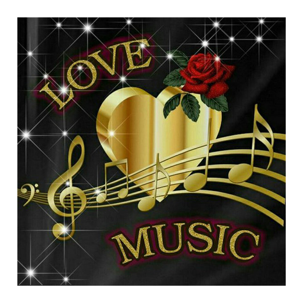 Musical Note 30*30CM(Canvas) Full Round Drill Diamond Painting
