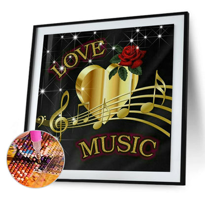 Musical Note 30*30CM(Canvas) Full Round Drill Diamond Painting