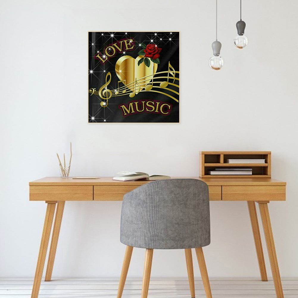 Musical Note 30*30CM(Canvas) Full Round Drill Diamond Painting