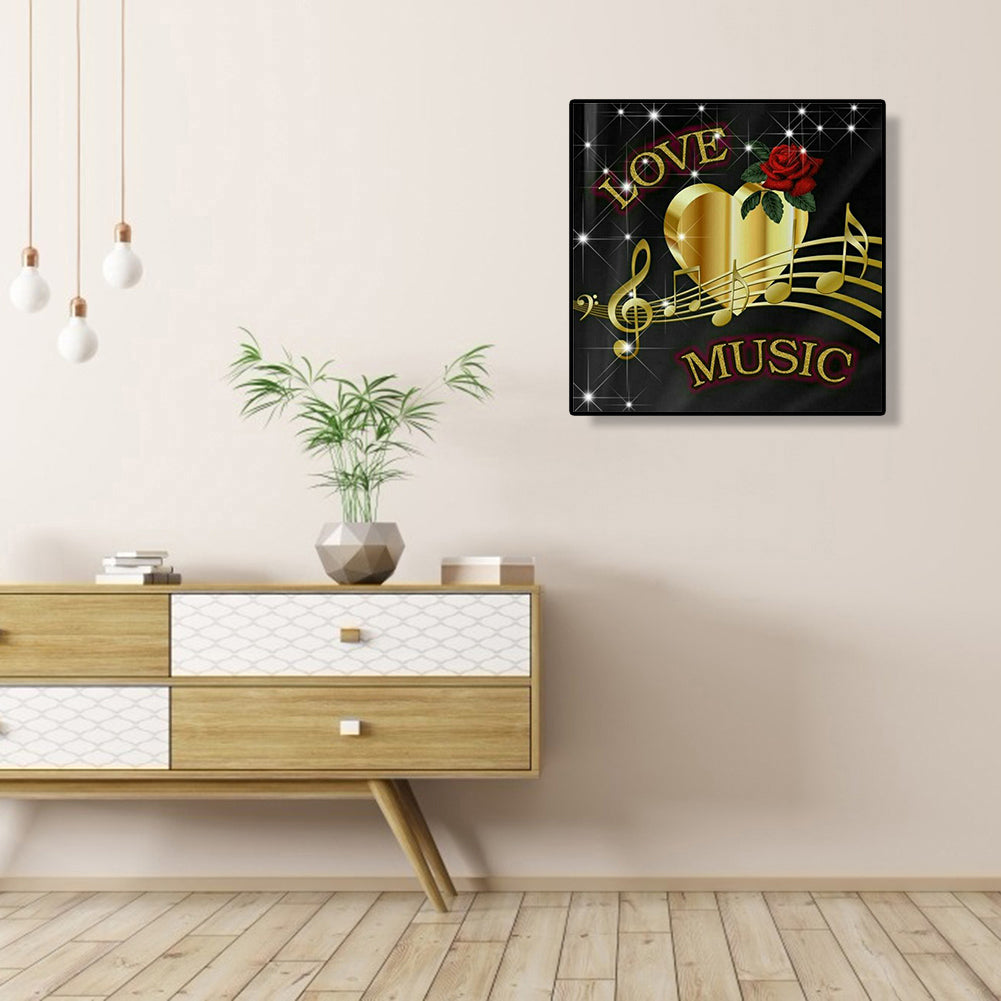 Musical Note 30*30CM(Canvas) Full Round Drill Diamond Painting