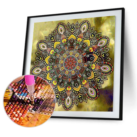 Mandala 30*30CM(Canvas) Full Round Drill Diamond Painting