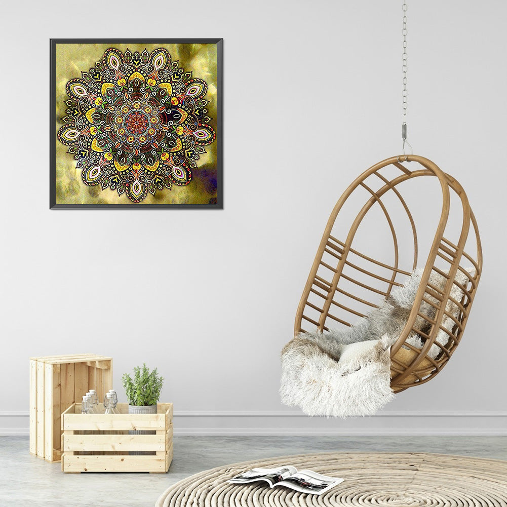Mandala 30*30CM(Canvas) Full Round Drill Diamond Painting