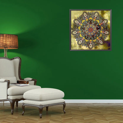 Mandala 30*30CM(Canvas) Full Round Drill Diamond Painting