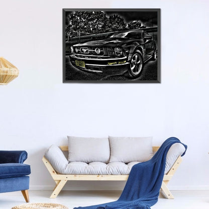 Car 40*30CM(Canvas) Full Round Drill Diamond Painting