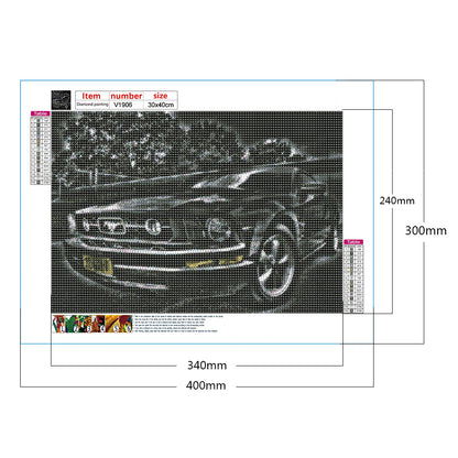 Car 40*30CM(Canvas) Full Round Drill Diamond Painting