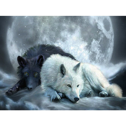 Wolf 40*30CM(Canvas) Full Round Drill Diamond Painting