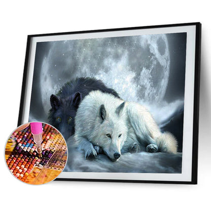 Wolf 40*30CM(Canvas) Full Round Drill Diamond Painting