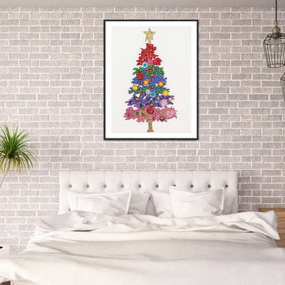 Christmas Tree 30*40CM(Canvas) Special Shaped Drill Diamond Paiting