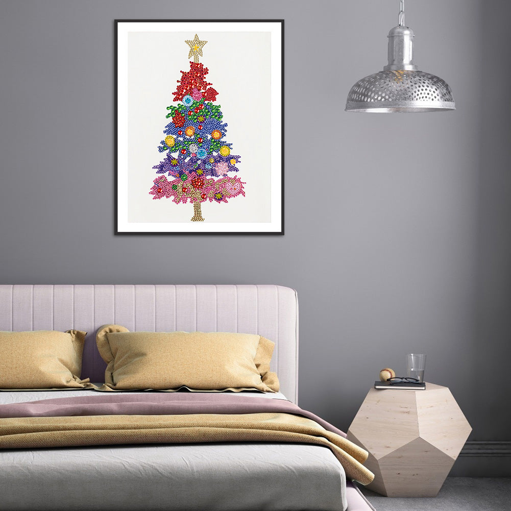 Christmas Tree 30*40CM(Canvas) Special Shaped Drill Diamond Paiting