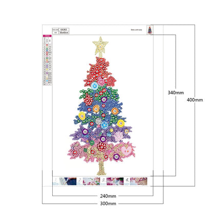 Christmas Tree 30*40CM(Canvas) Special Shaped Drill Diamond Paiting