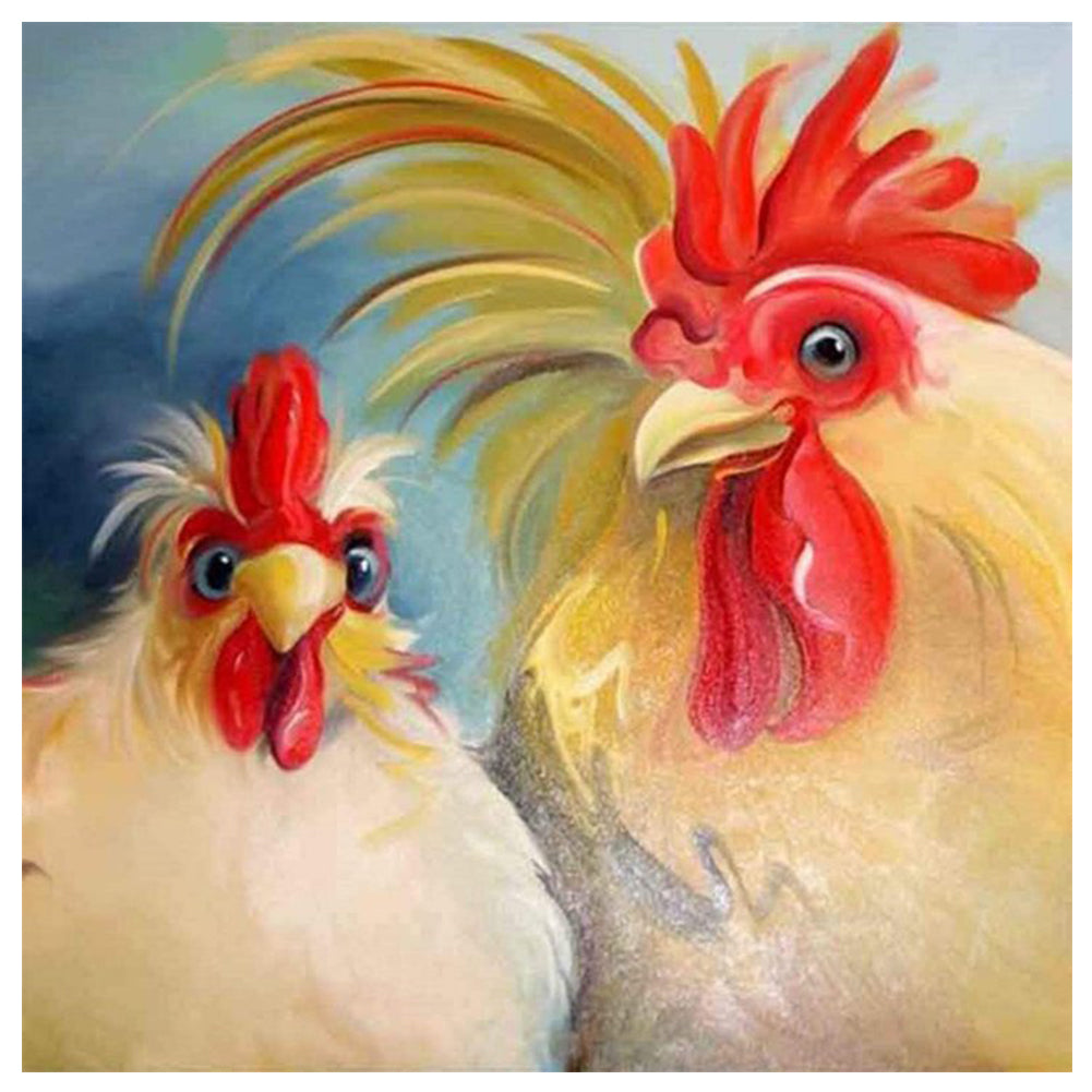 Chicken 30*30CM(Canvas) Full Round Drill Diamond Painting