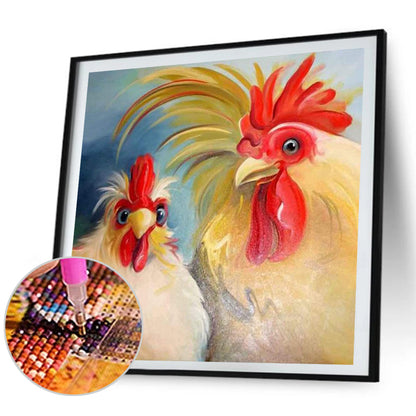 Chicken 30*30CM(Canvas) Full Round Drill Diamond Painting