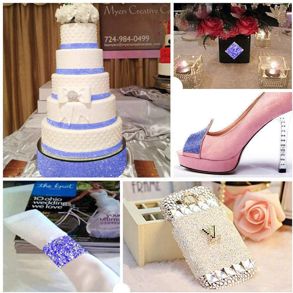 Self Adhesive Crystal Rhinestone Diamond Ribbon DIY Car Phone Sticker Tape