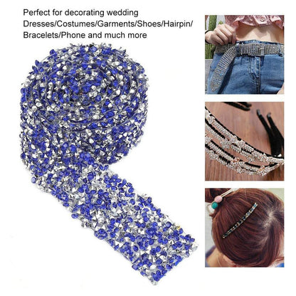 Self Adhesive Crystal Rhinestone Diamond Ribbon DIY Car Phone Sticker Tape