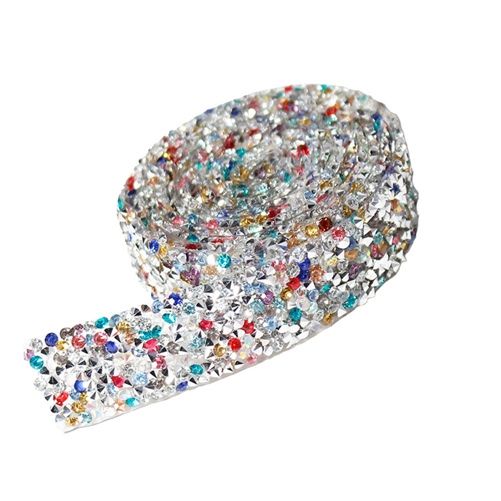 Self Adhesive Crystal Rhinestone Diamond Ribbon DIY Car Phone Sticker Tape