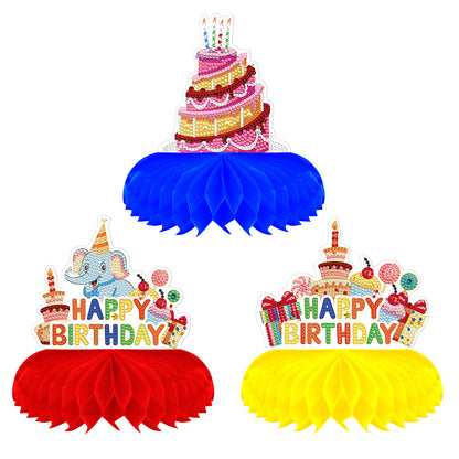 3x 3D Honeycomb Decoration Child Birthday Party Baby Shower Decor Supplies