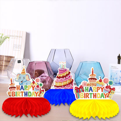 3x 3D Honeycomb Decoration Child Birthday Party Baby Shower Decor Supplies