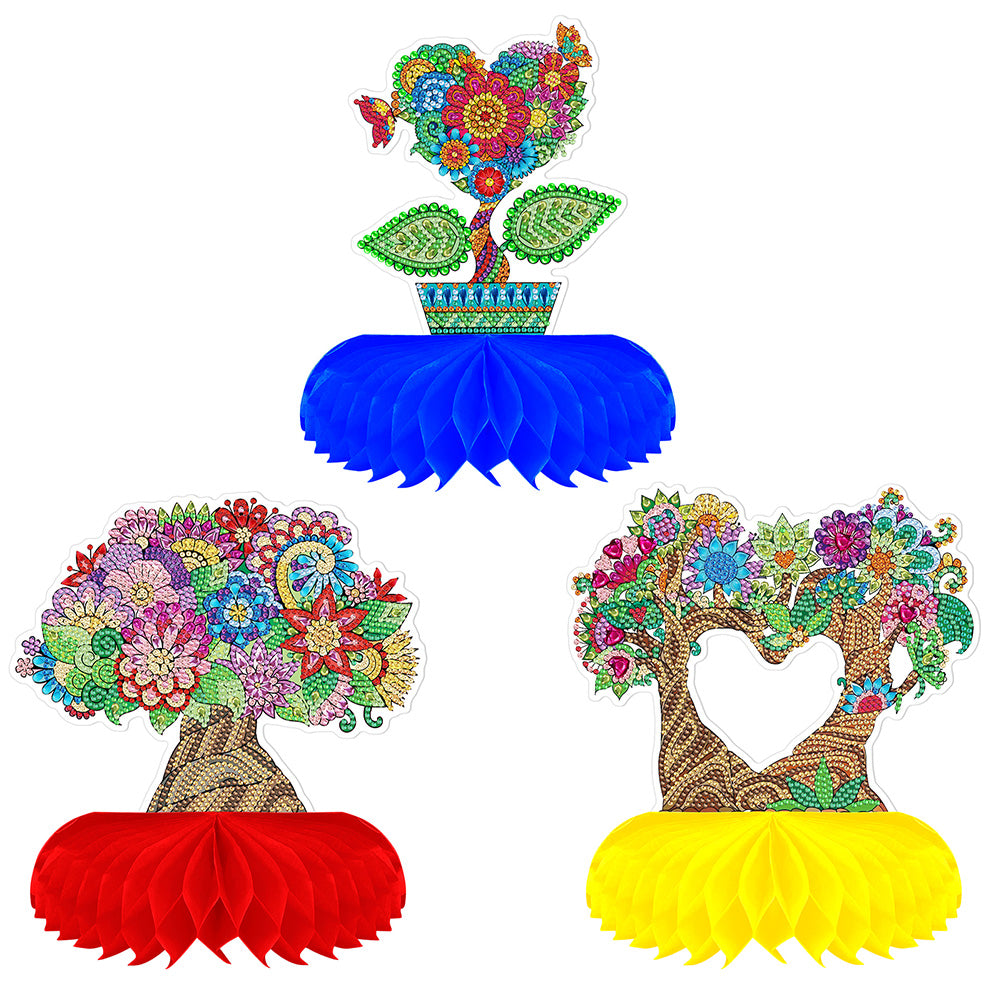 3x 3D Honeycomb Decoration Child Birthday Party Baby Shower Decor Supplies