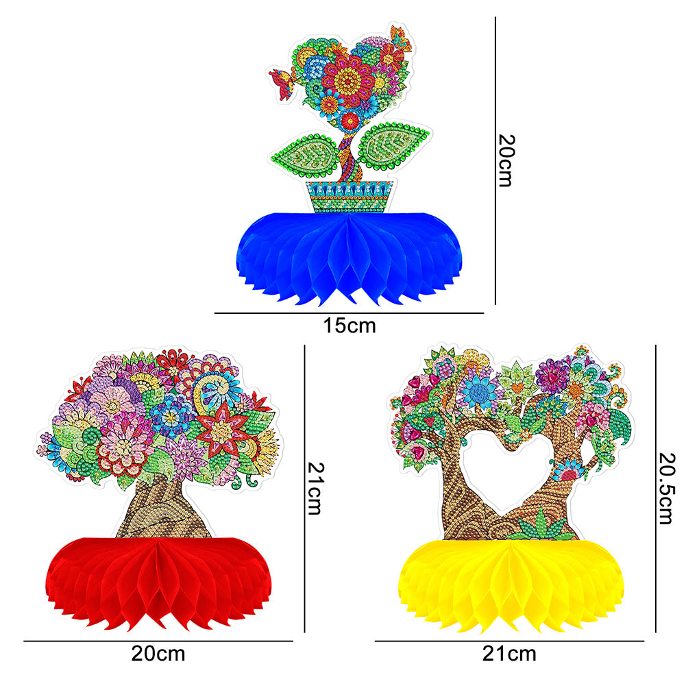 3x 3D Honeycomb Decoration Child Birthday Party Baby Shower Decor Supplies