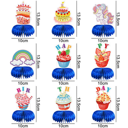 9x Flower Butterfly 3D Honeycomb Center Birthday Party Baby Shower Supplies