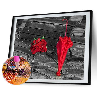 Black Red Still Life 60*50CM(Canvas) Full Square Drill Diamond Painting