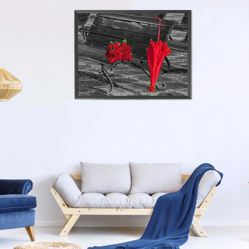 Black Red Still Life 60*50CM(Canvas) Full Square Drill Diamond Painting