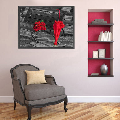 Black Red Still Life 60*50CM(Canvas) Full Square Drill Diamond Painting