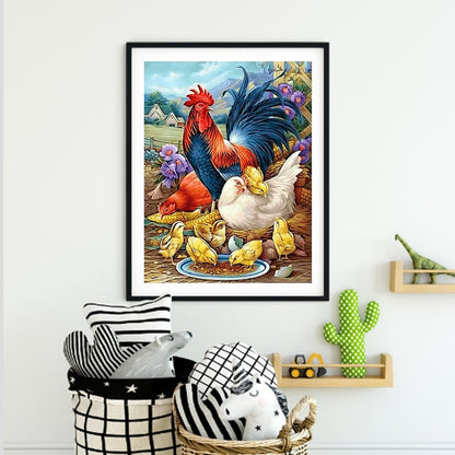 Chicken 30*40CM(Canvas) Full Round Drill Diamond Painting