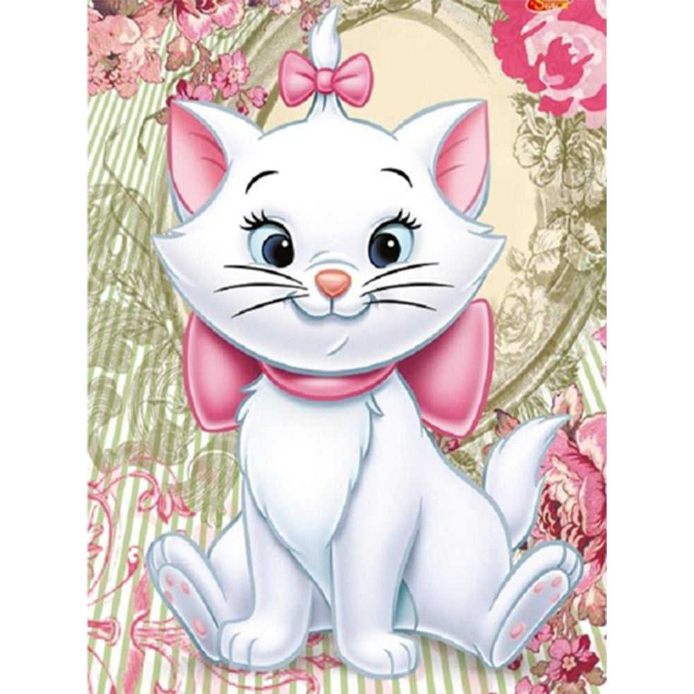 Cat 30*40CM(Canvas) Full Round Drill Diamond Painting