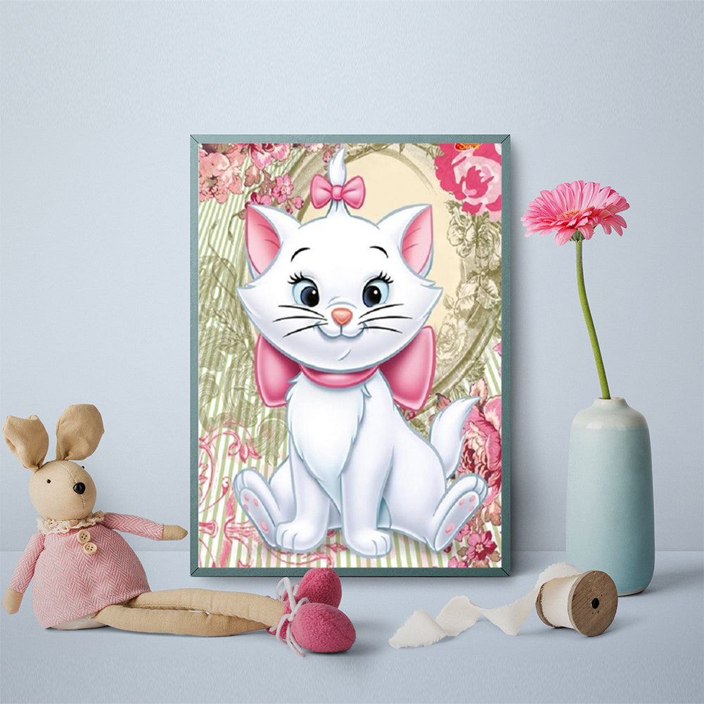 Cat 30*40CM(Canvas) Full Round Drill Diamond Painting