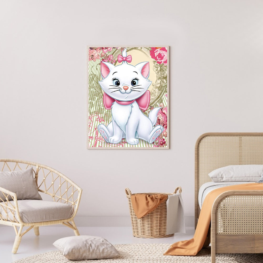 Cat 30*40CM(Canvas) Full Round Drill Diamond Painting