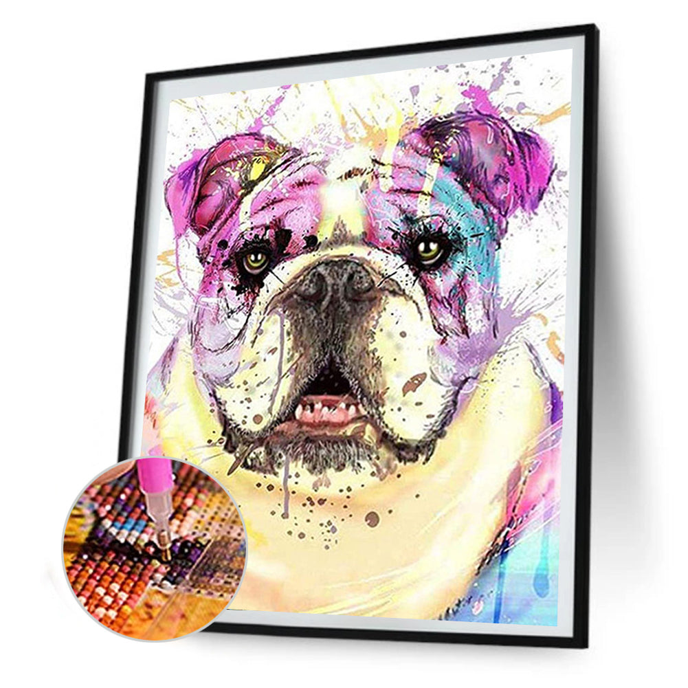Dog 30*40CM(Canvas) Full Round Drill Diamond Painting