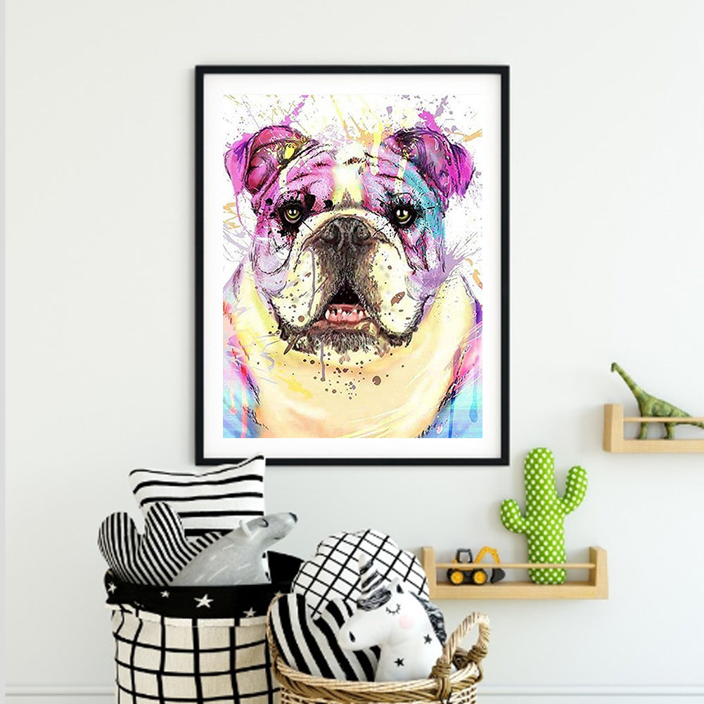 Dog 30*40CM(Canvas) Full Round Drill Diamond Painting