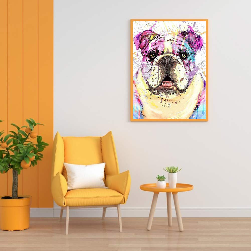 Dog 30*40CM(Canvas) Full Round Drill Diamond Painting