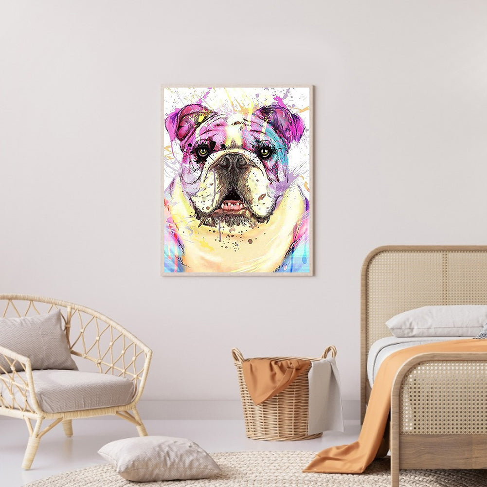 Dog 30*40CM(Canvas) Full Round Drill Diamond Painting